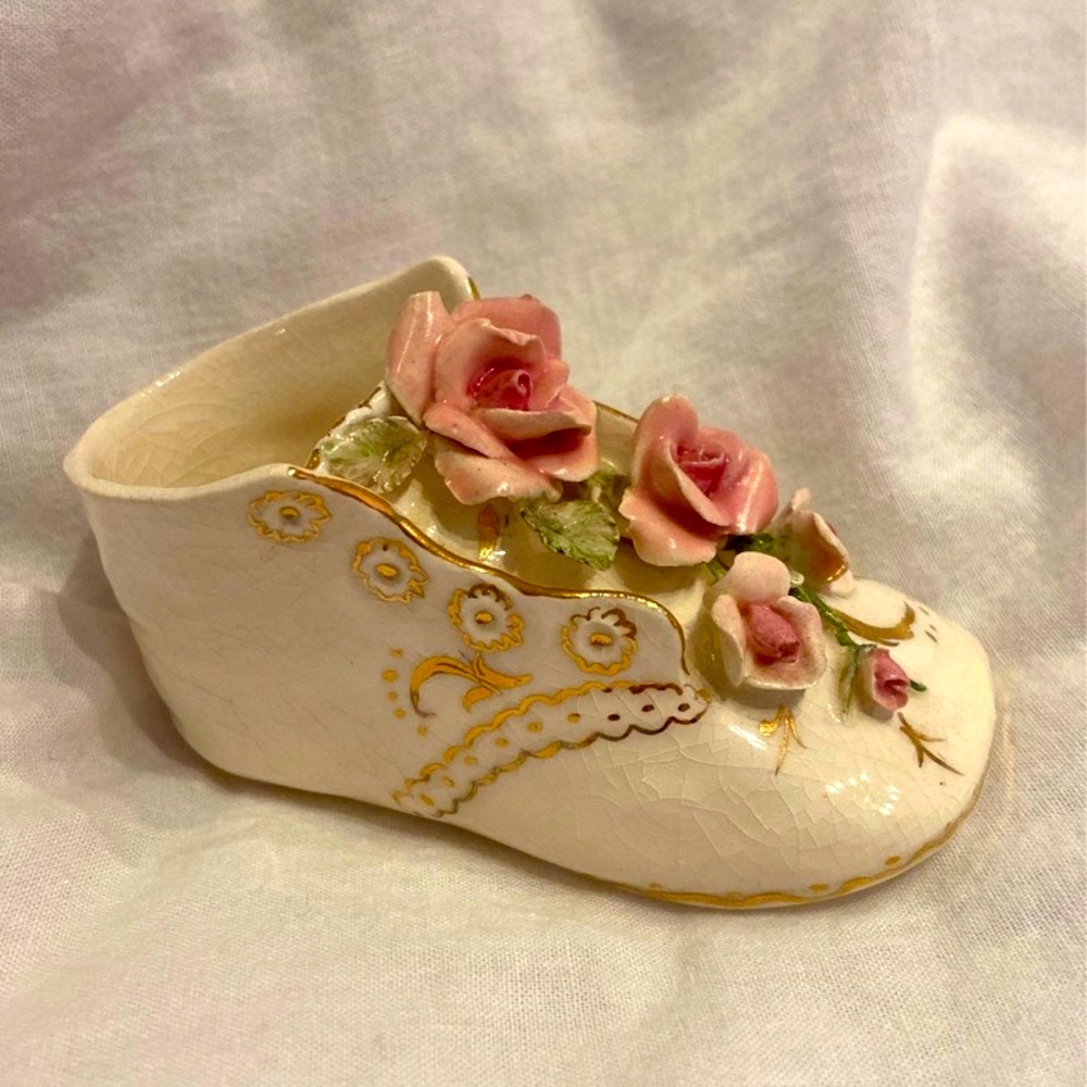 Vintage Porcelain Baby Shoe
